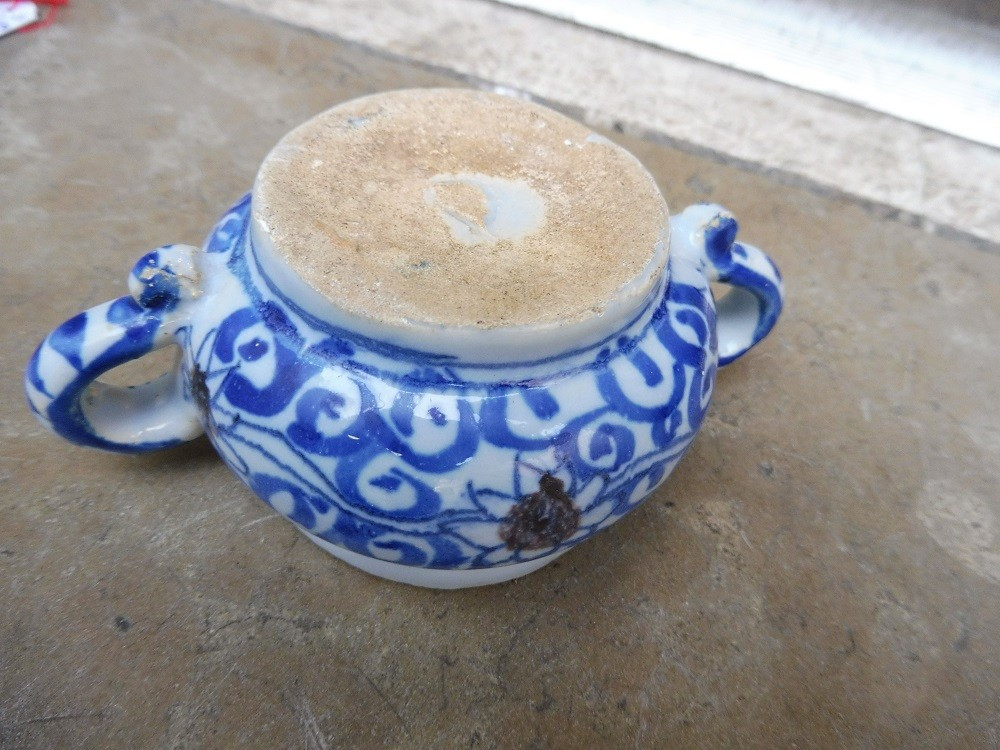 Small Earthenware Pot With Handles From Nevers, 17th Century-photo-2