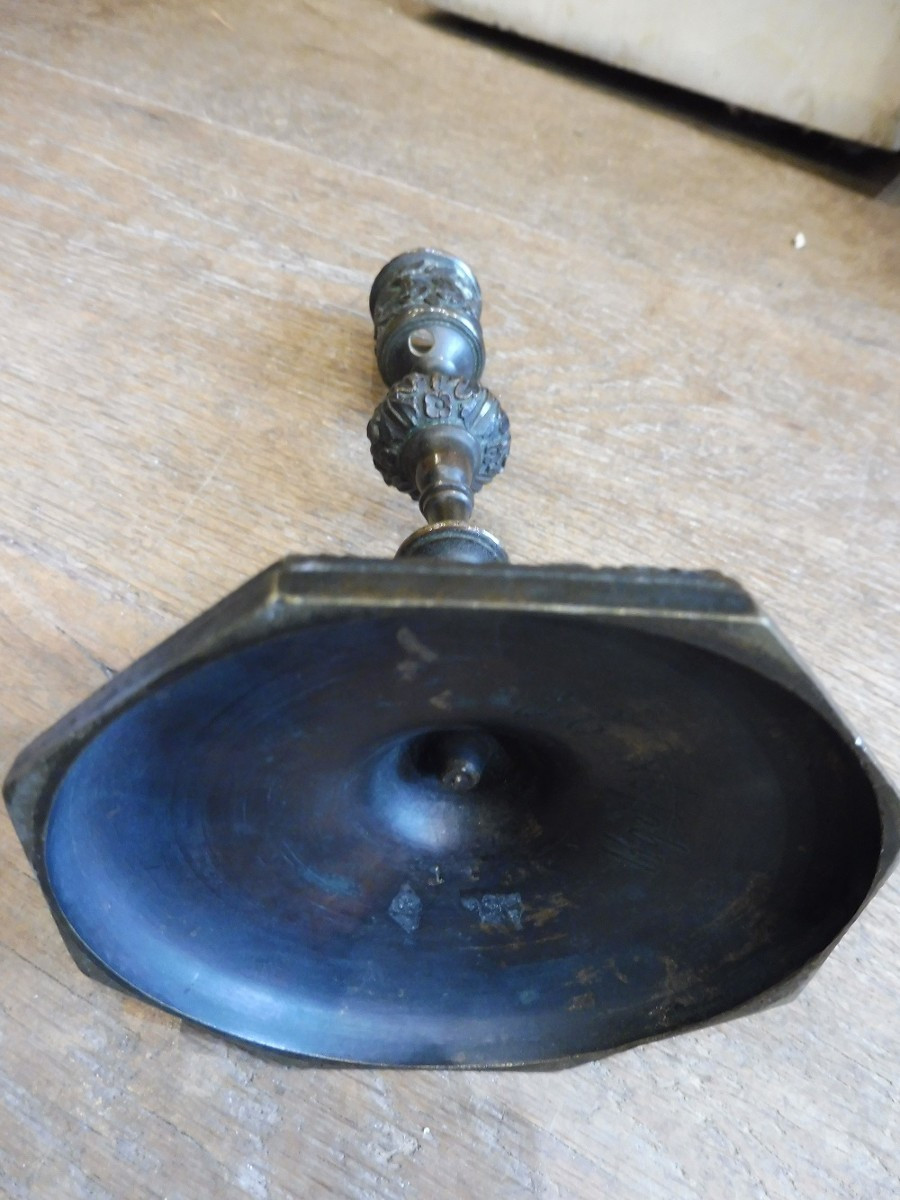 Flambeau   en bronze  ciselé  et patiné  style 17 eme  -photo-3