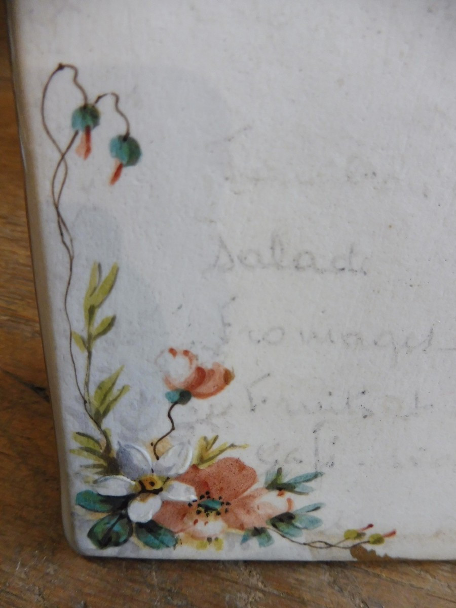 Lot de trois  menus  en porcelaine  1900-photo-3