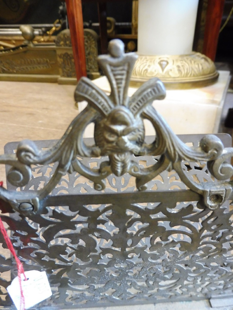 Porte courrier  en laiton   découpé  19 eme-photo-3