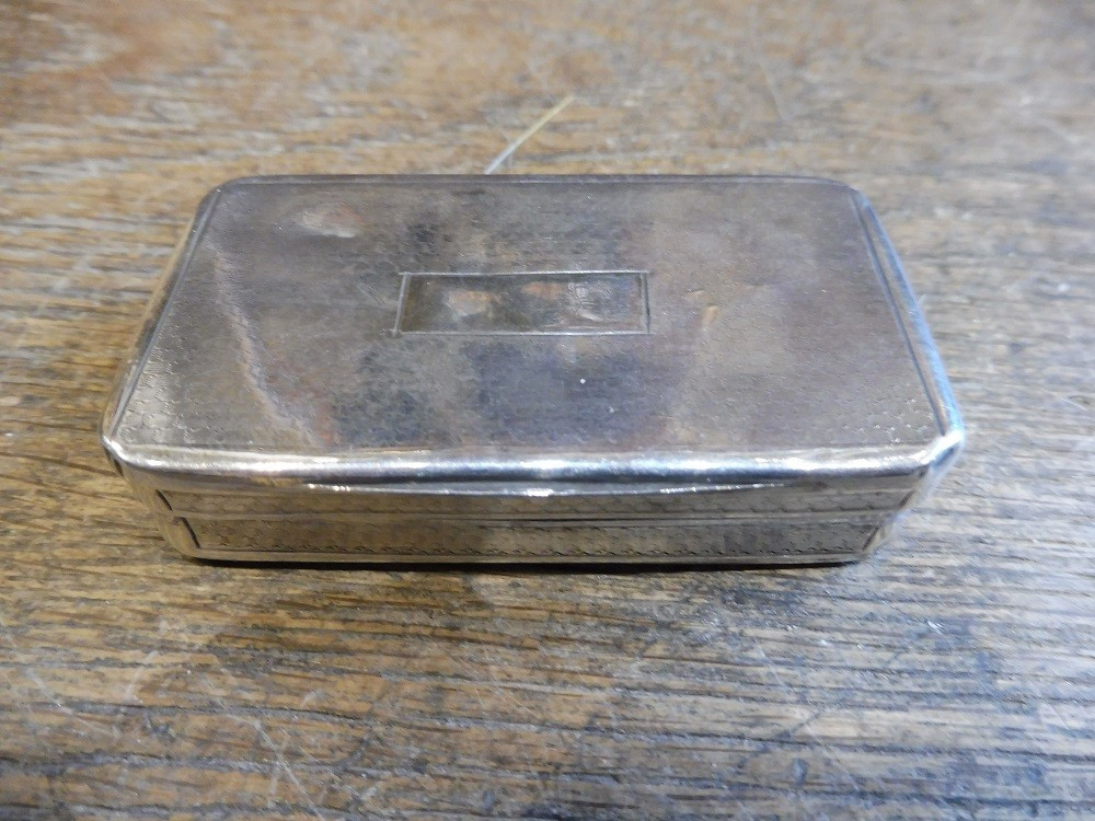 Tabatière  en argent  19 eme 