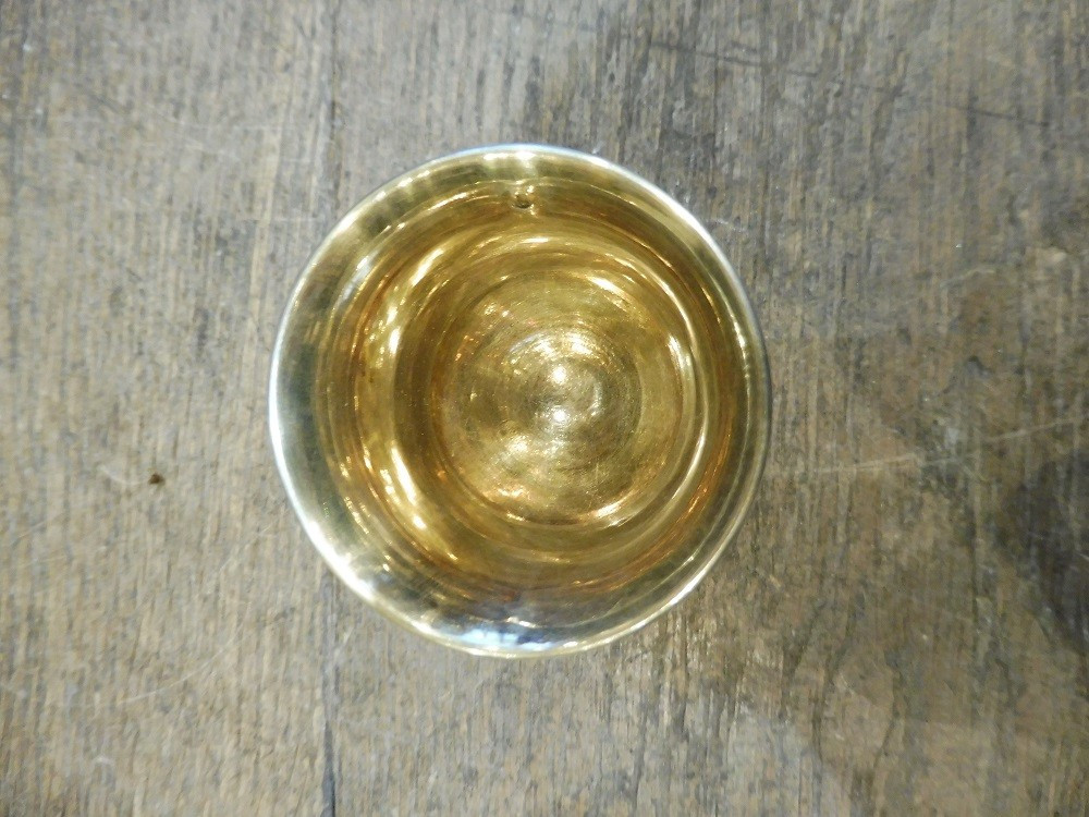 Coquetier en argent  guilloché  19 eme-photo-2