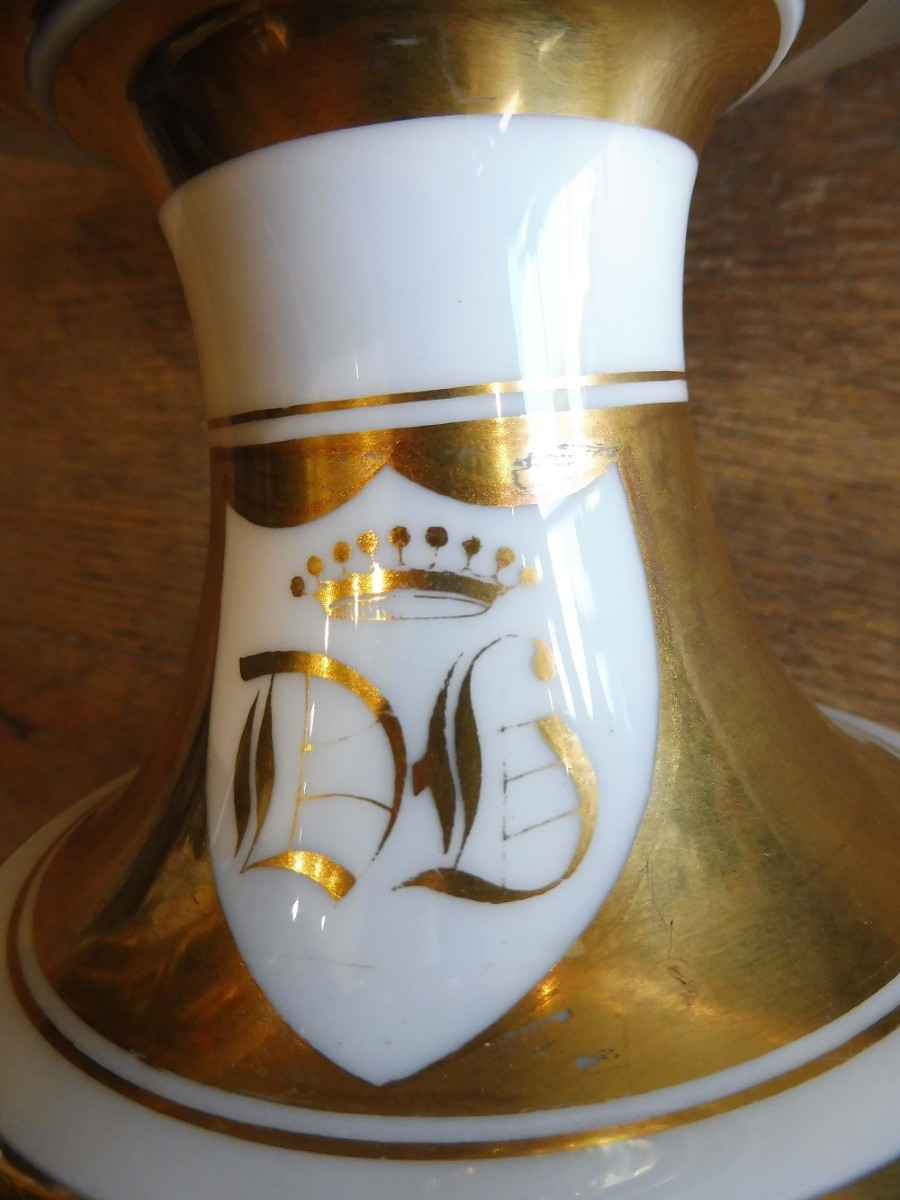 Empire Style Porcelain Footed Bowl From Paris  -photo-2