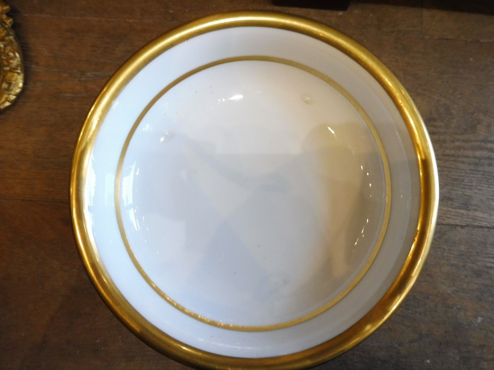 Empire Style Porcelain Footed Bowl From Paris  -photo-3