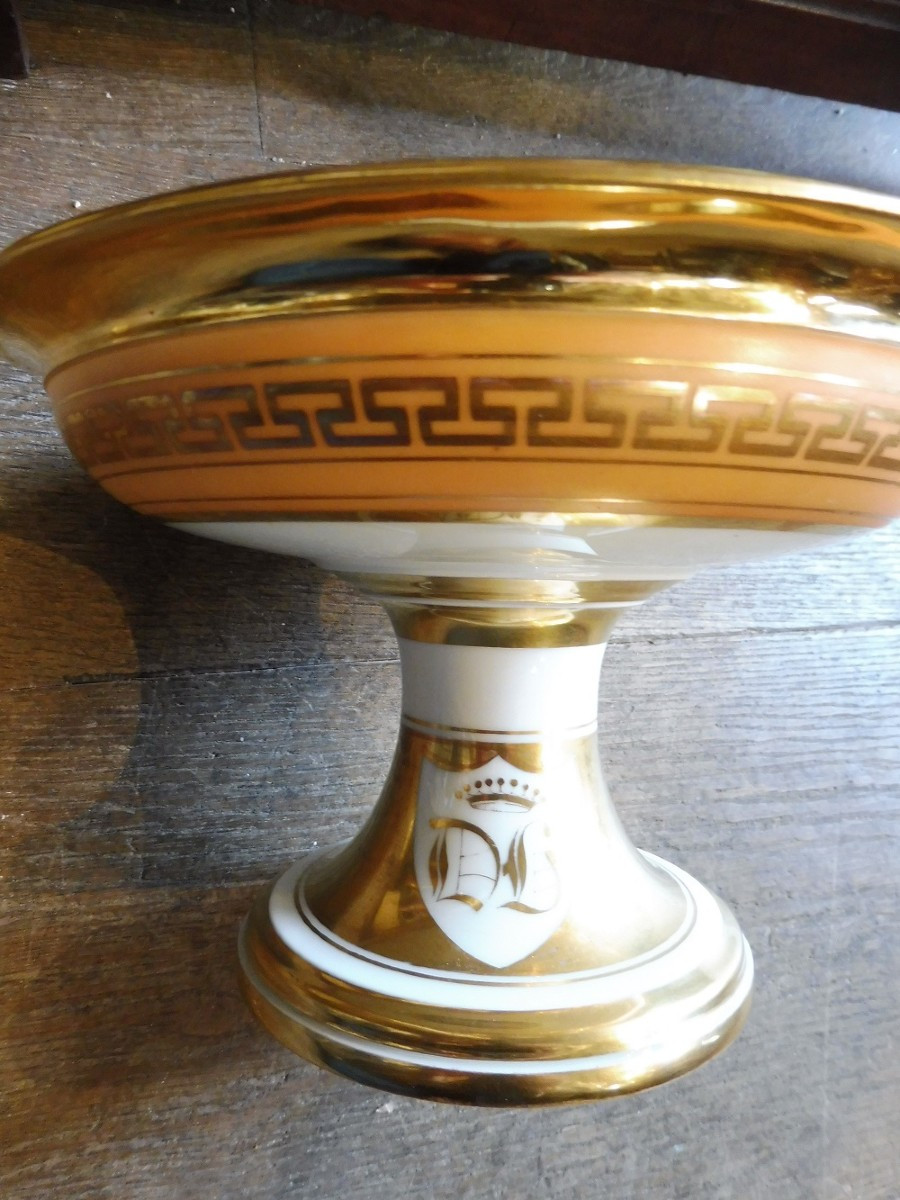 Empire Style Porcelain Footed Bowl From Paris  
