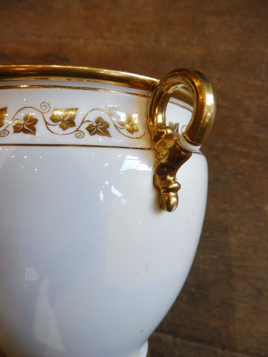 Corps de sucrier en porcelaine  de Sèvres  , service    des princes  , pour les Tuileries  -photo-3