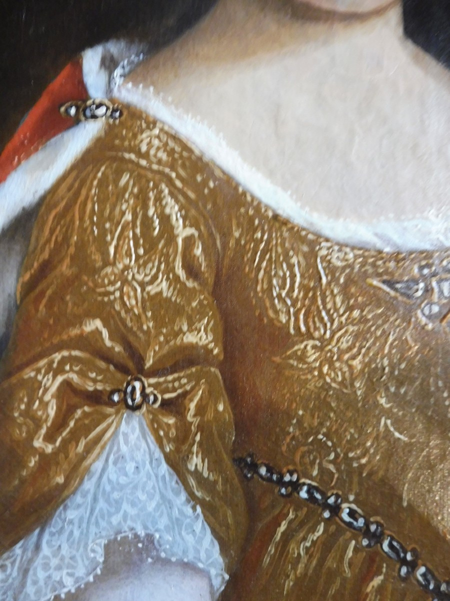 Oil On Canvas From The French School, Circa 1700, "presumed Portrait Of Marie Adélaïde Of Savoy"-photo-4