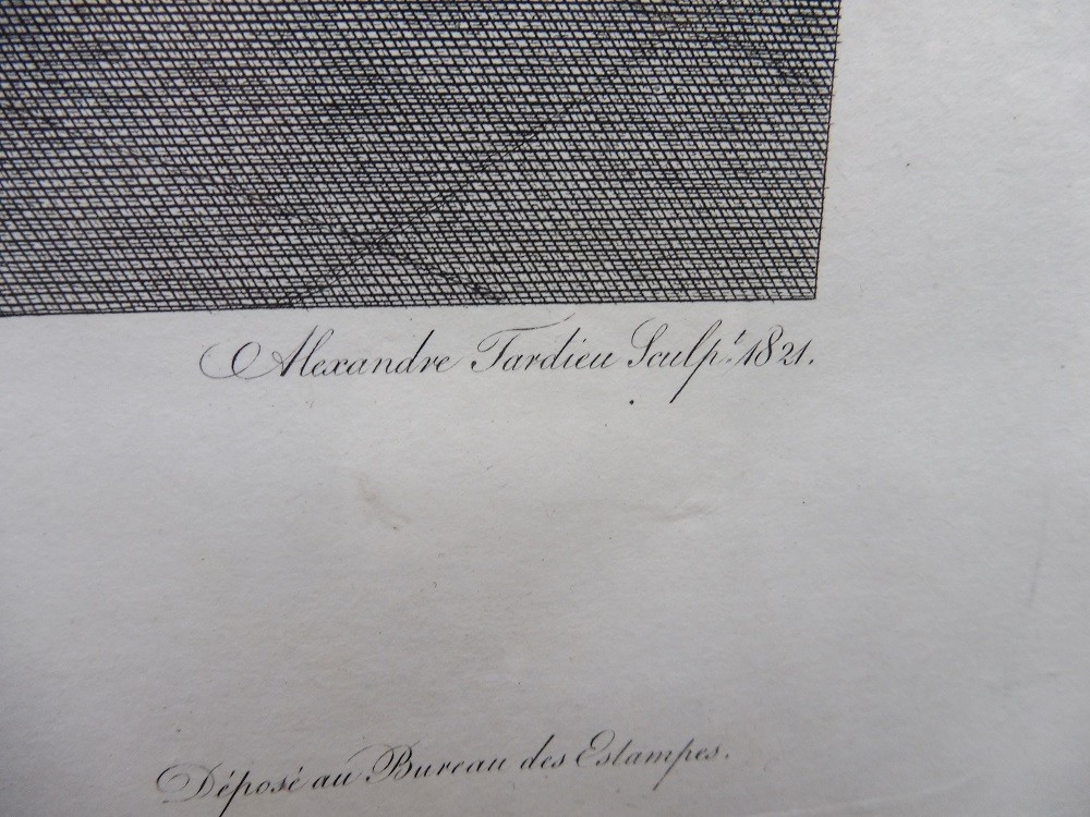 Importante gravure  d'après  Dominiquin  datée  1821  " la  communion  de  Saint  jérôme"  -photo-1