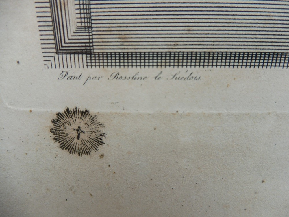 Important Engraving After Roslin, "marie Antoinette In Coronation Robes".-photo-4