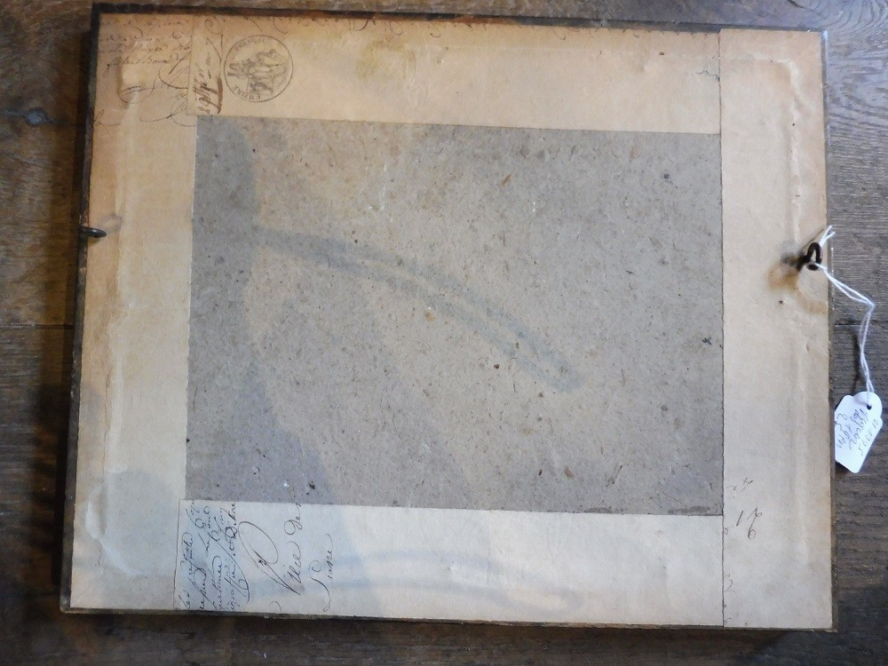 Gravure en couleur  sous verre  mercurisé  , début  19 eme -photo-3