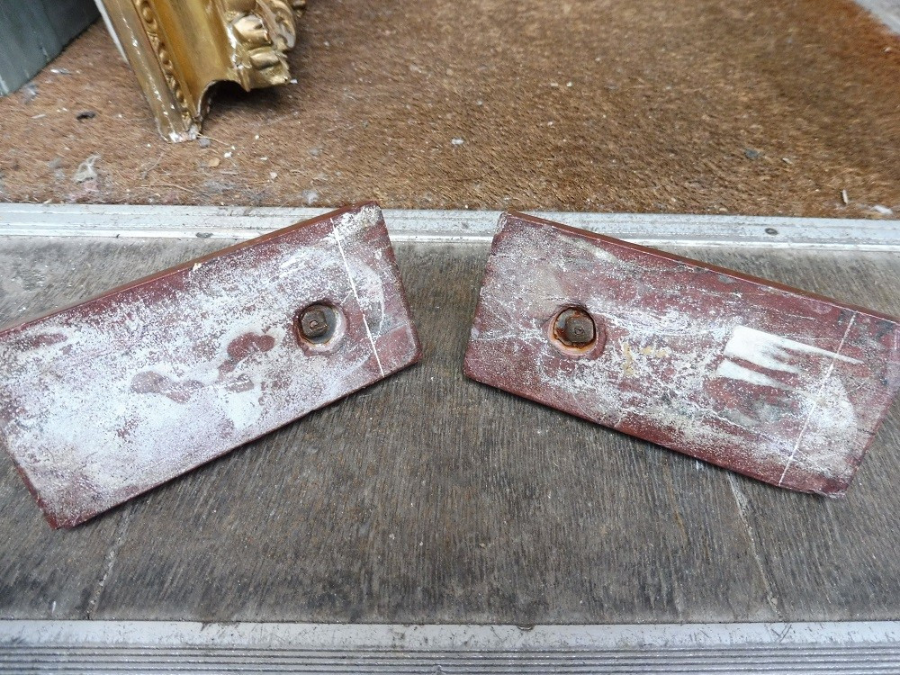 Pair Of Gilt Bronze Shoes, Marble Bases, 19th Century-photo-4