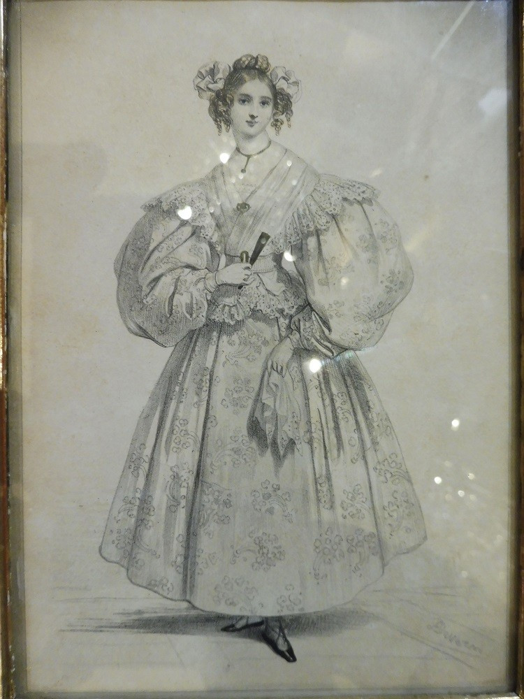 Engraving After Achille Déveria, "elegant," 19th Century  -photo-2