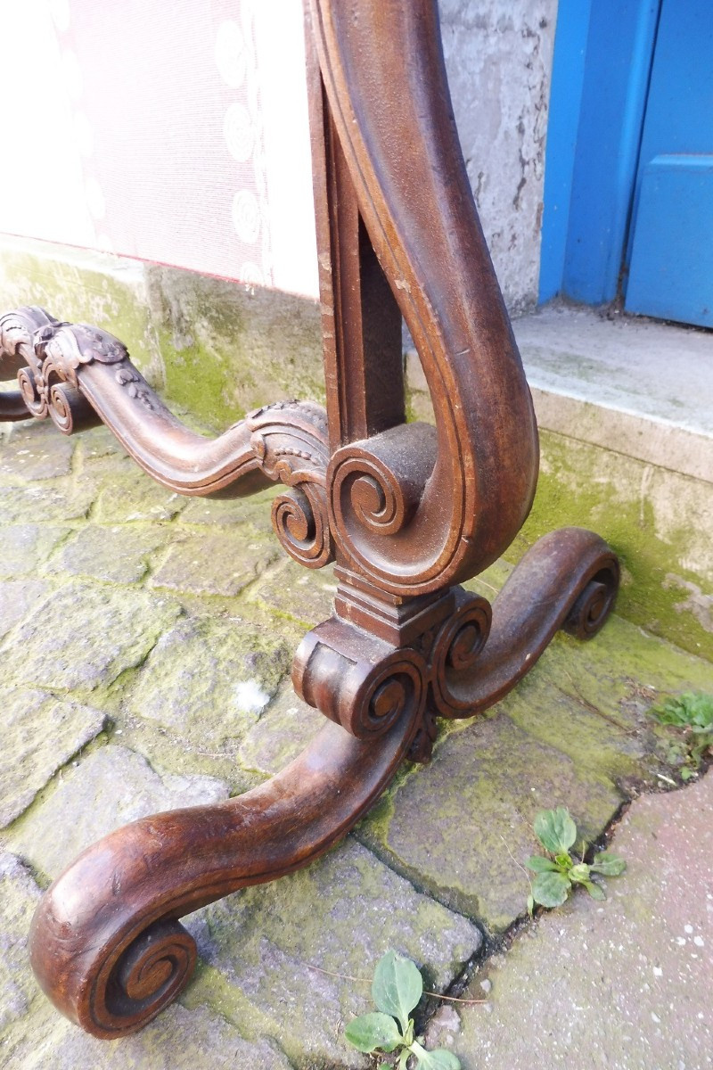 Louis XIV Carved Walnut Fireplace Screen -photo-4