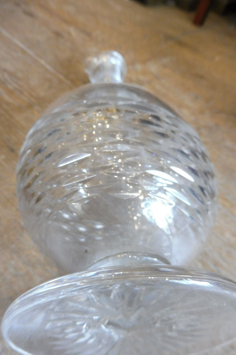 Pichet  en cristal  taillé   19 eme-photo-3