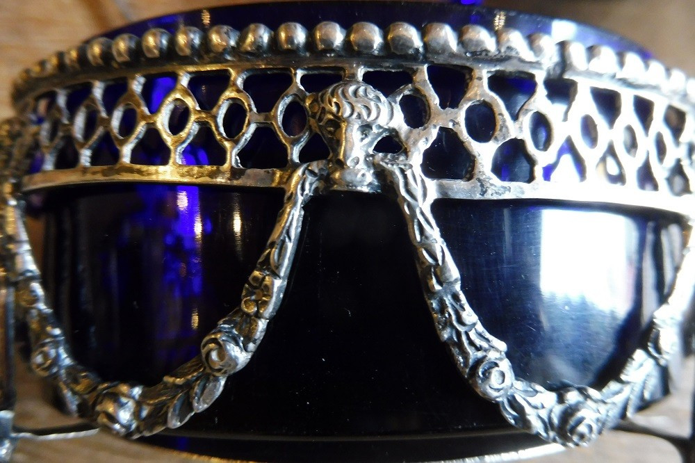 Paire de salières  en argent   louis XVI -photo-3