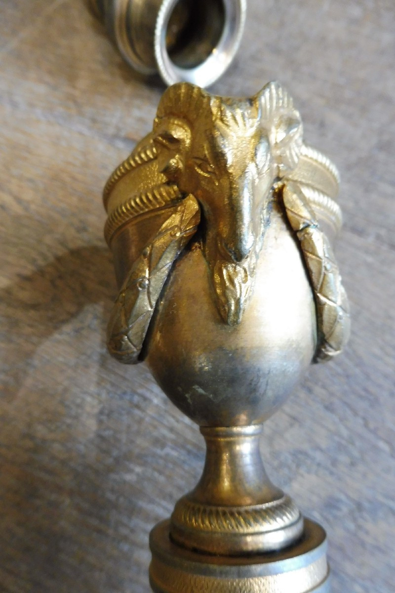 Pair Of Louis XVI Style Gilt Bronze Cassolettes-photo-4