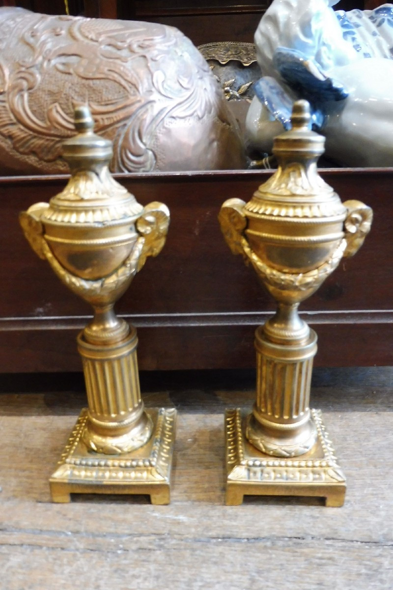 Pair Of Louis XVI Style Gilt Bronze Cassolettes