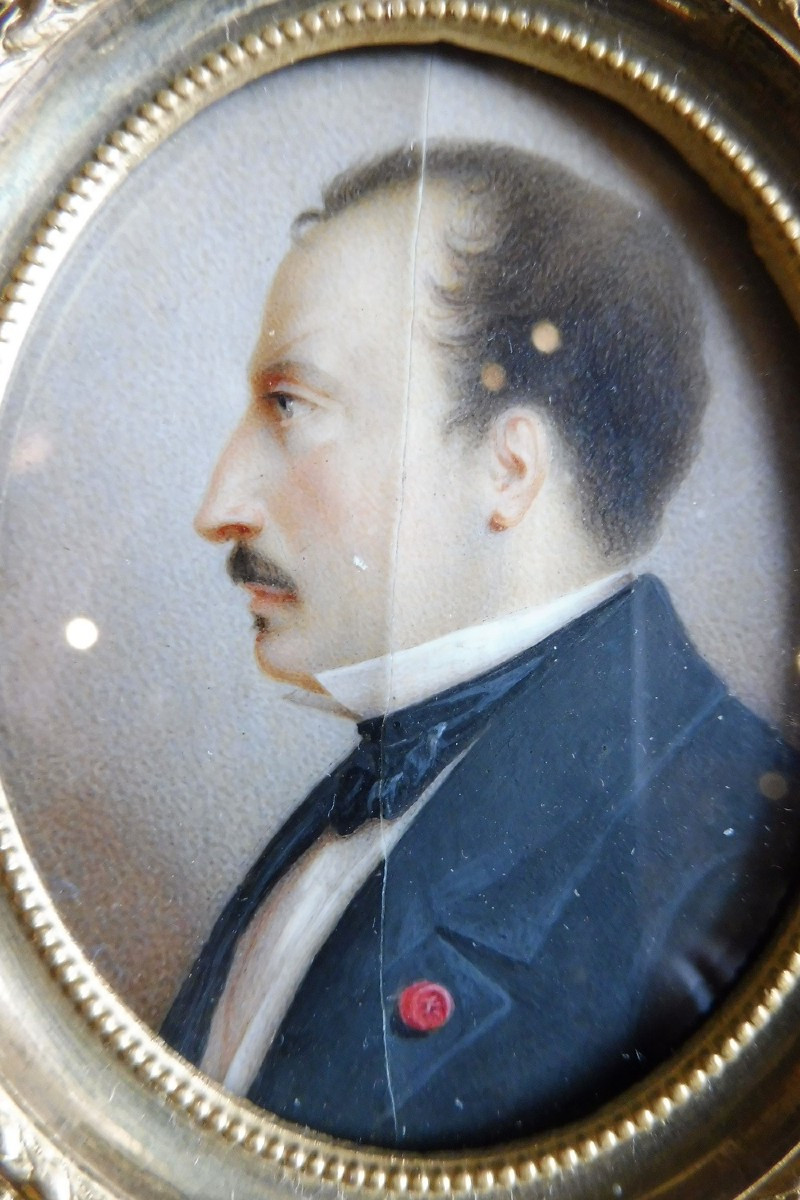 Miniature On Ivory 19th Century -photo-2