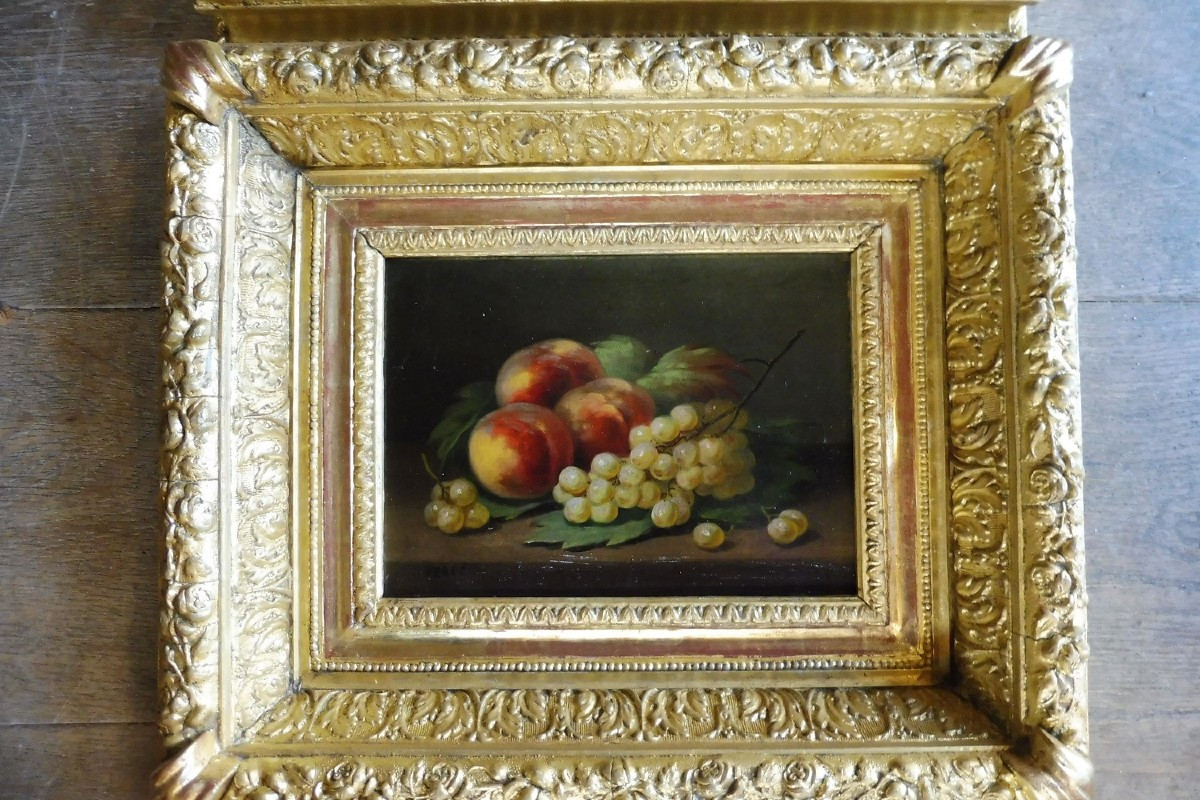 Pair Of Fruit Still Lifes In Late 19th Century Frames-photo-2