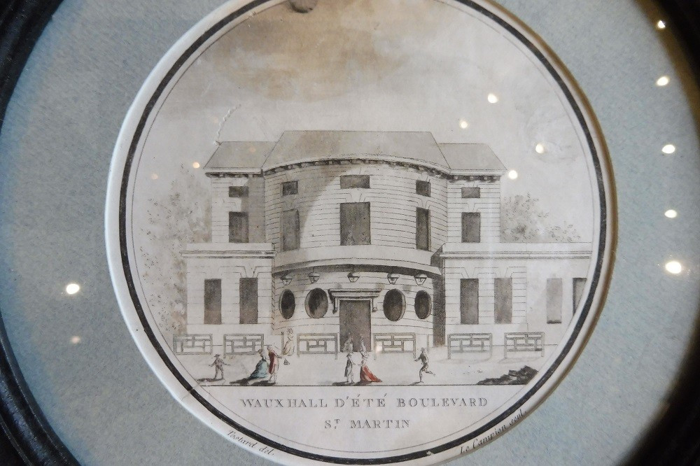 Aquatinte  directoire  " Wauxhall d'été  boulevard saint Martin "  -photo-2