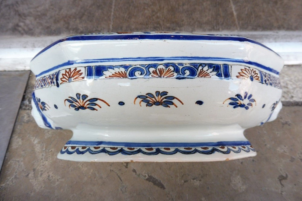 Rouen Earthenware Oiler Holder Early 18th Century-photo-4