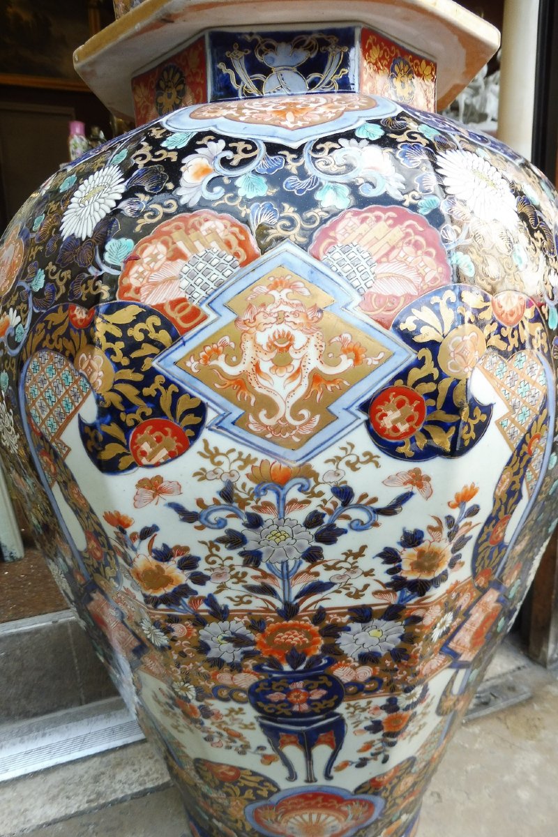 Importante  potiche couverte  en  porcelaine  du Japon  19 eme-photo-3