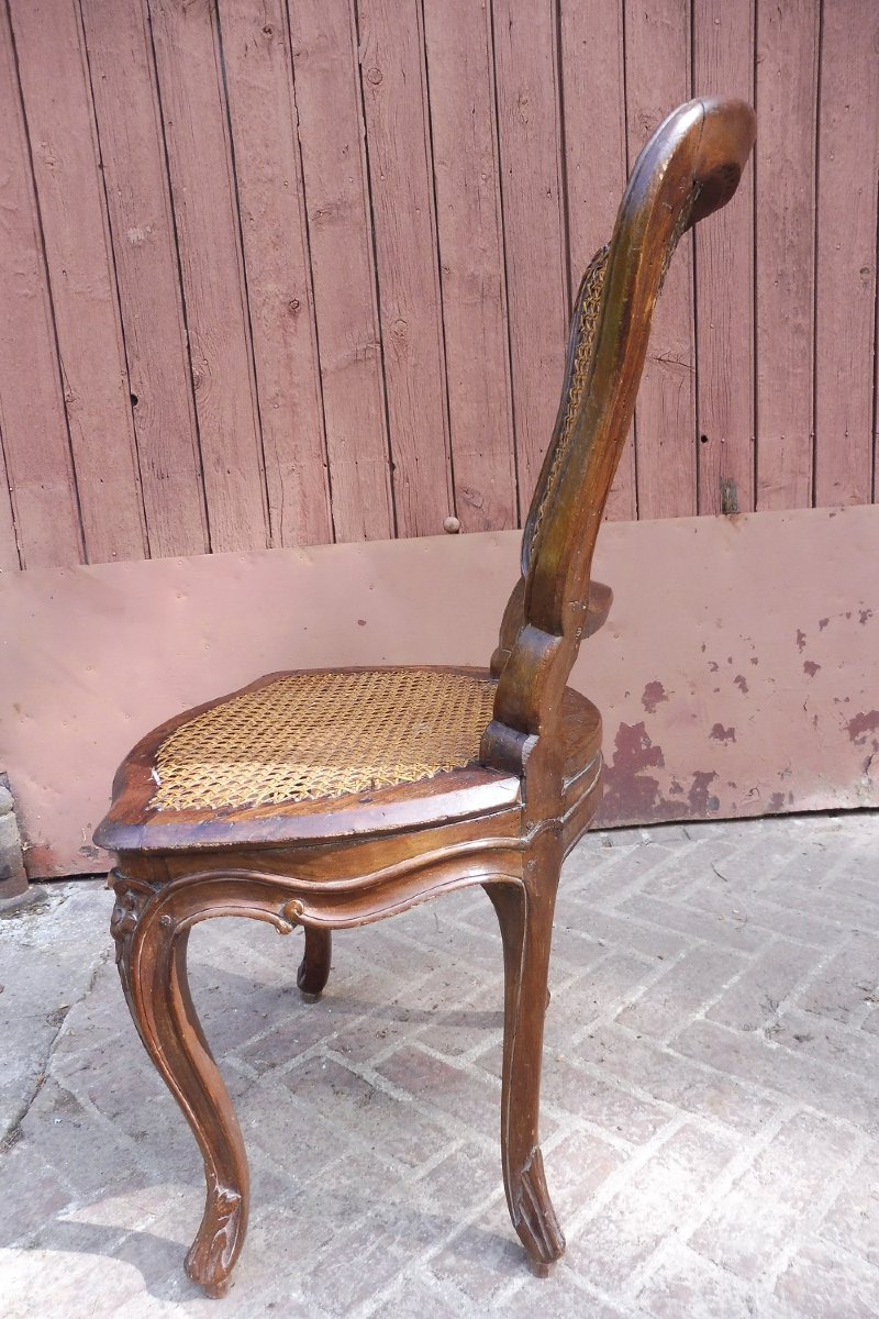Louis XV-era Cane-seated Cabriolet Chair-photo-2