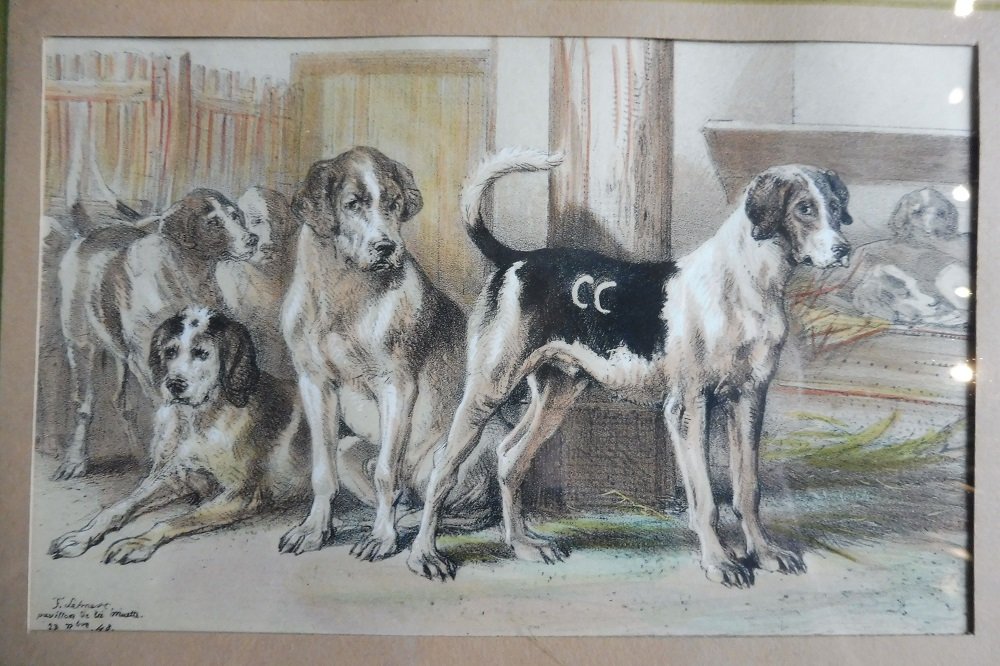 Drawing From The 19th Century, Signed "the Pack At The Pavillon De La Muette" -photo-2
