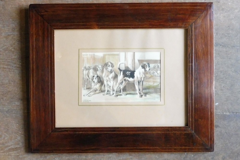 Drawing From The 19th Century, Signed "the Pack At The Pavillon De La Muette" 