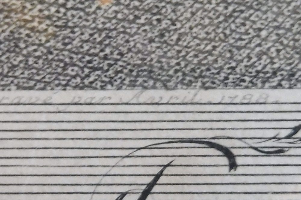 Gravure  1788  ' le  patriotisme  Français  "  -photo-4