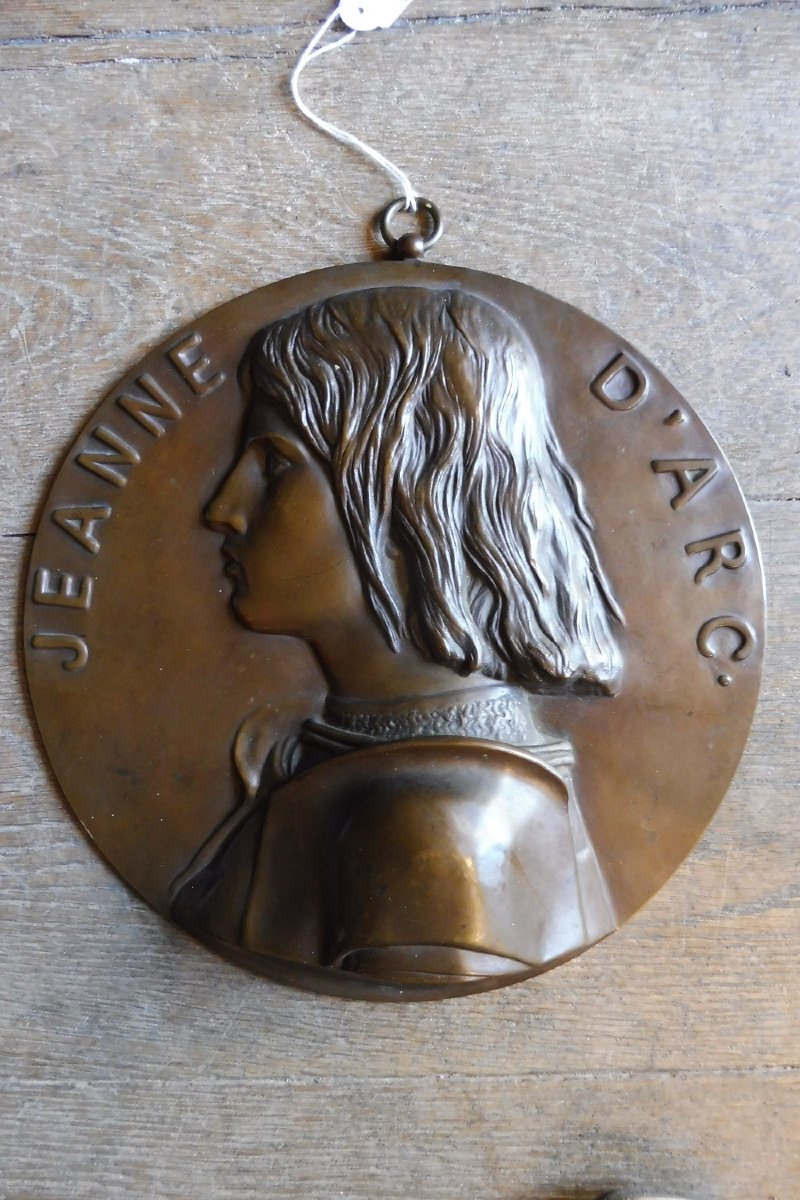 Bronze Bust  Signed  Chapu  "joan Of Arc"  