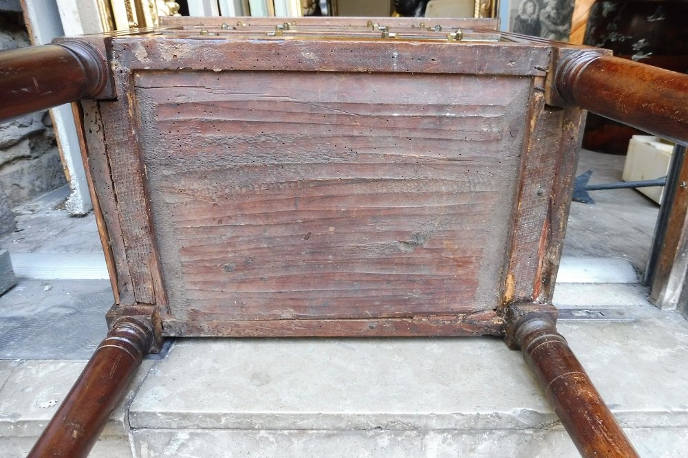 Table chiffonnière  en noyer   Louis XVI-photo-2
