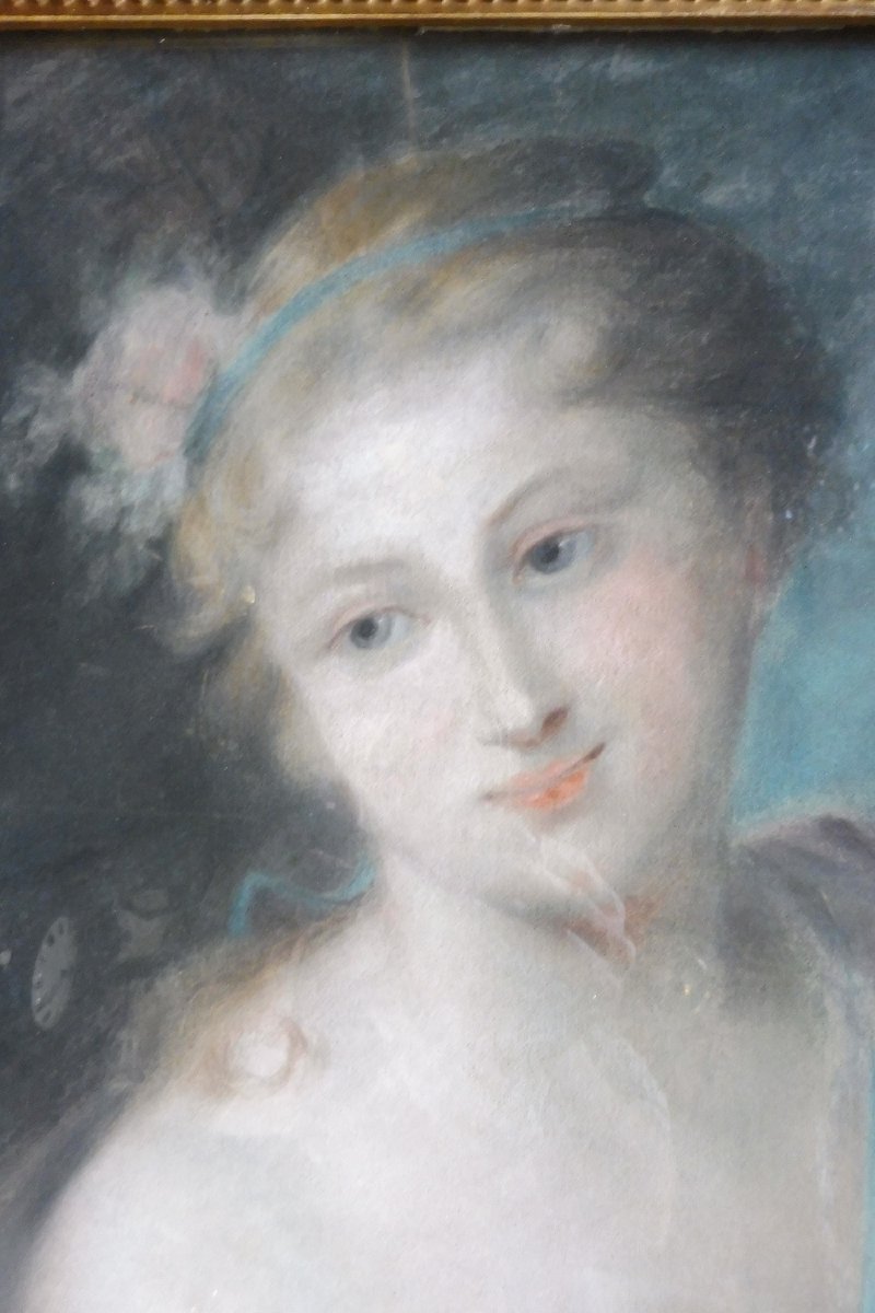Pastel, 19th Century, "portrait Of A Lady" -photo-3