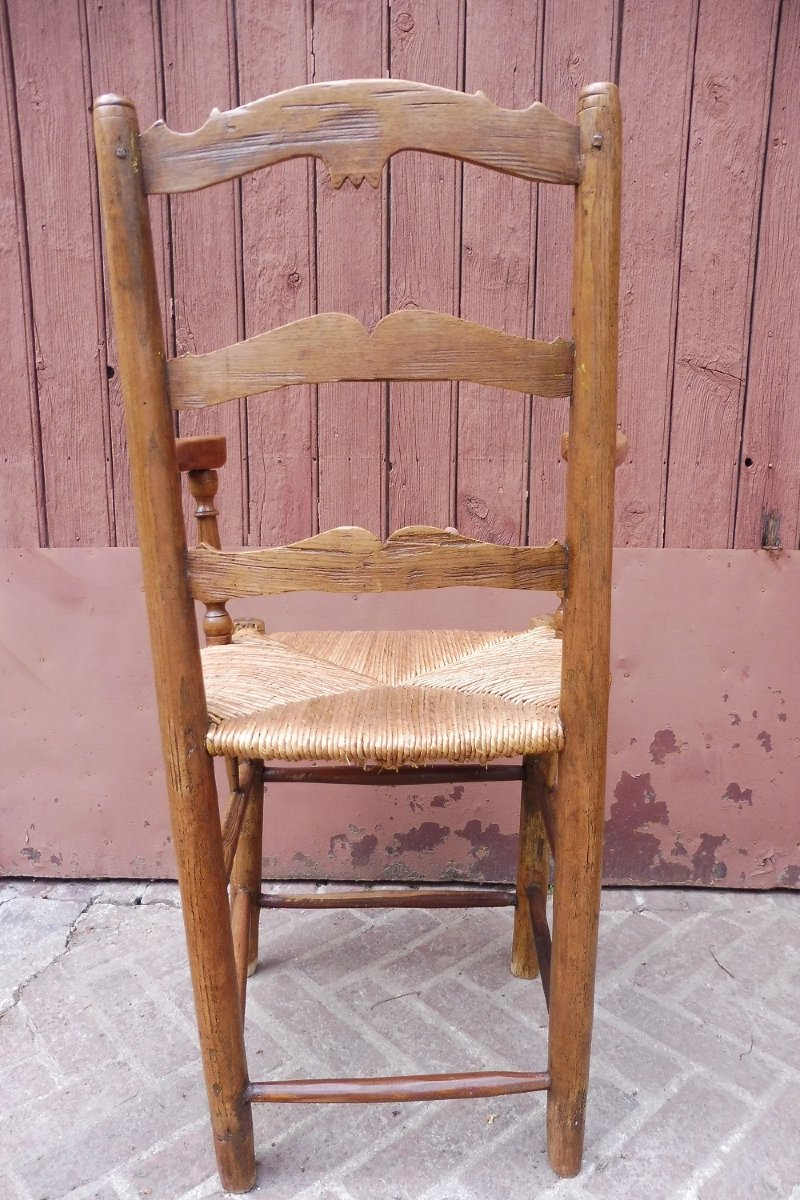 Rustic Children's Armchair, Normandy, 18th Century  -photo-3