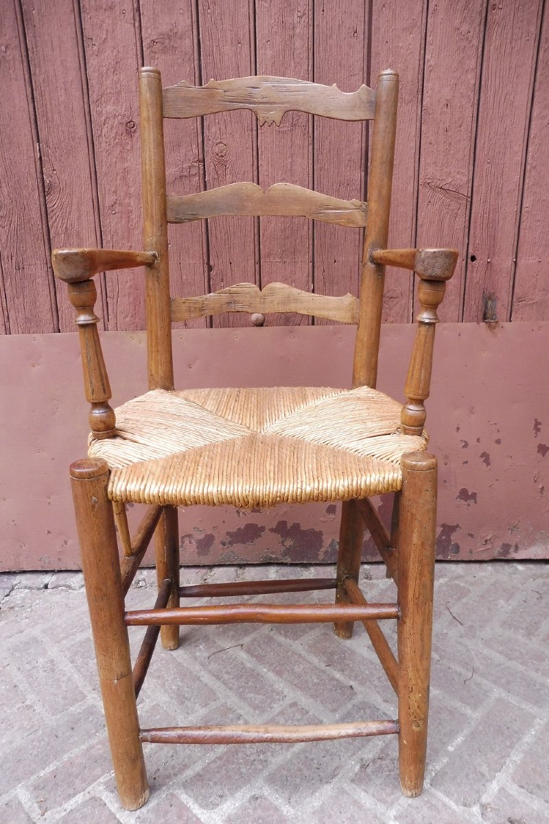 Rustic Children's Armchair, Normandy, 18th Century  