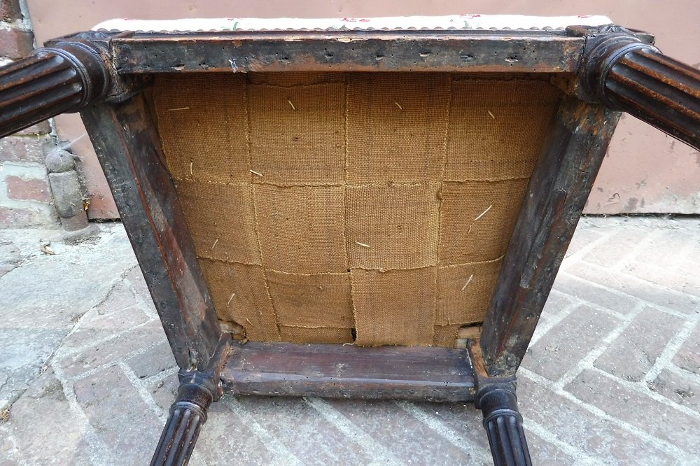 Chaise  à colonnettes  époque Louis XVI-photo-4