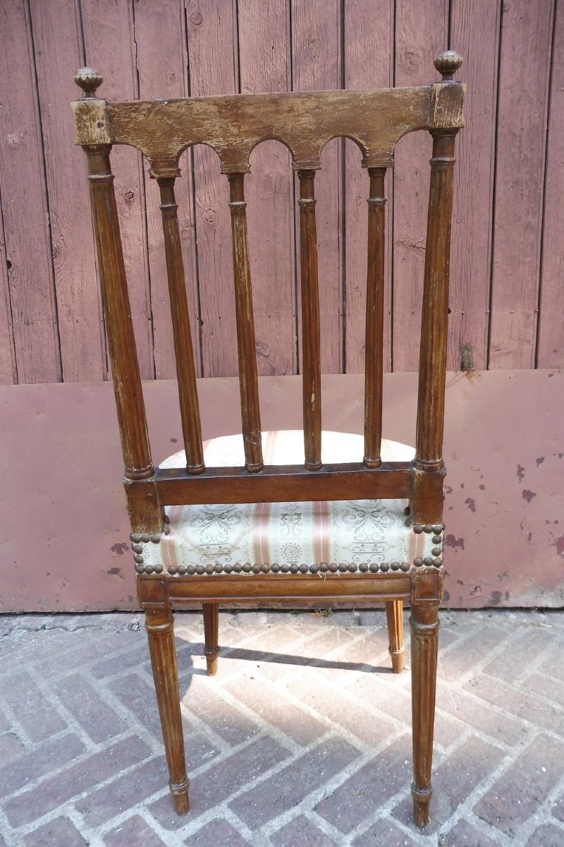 Louis XVI-era Chair With A Column-style Backrest-photo-3