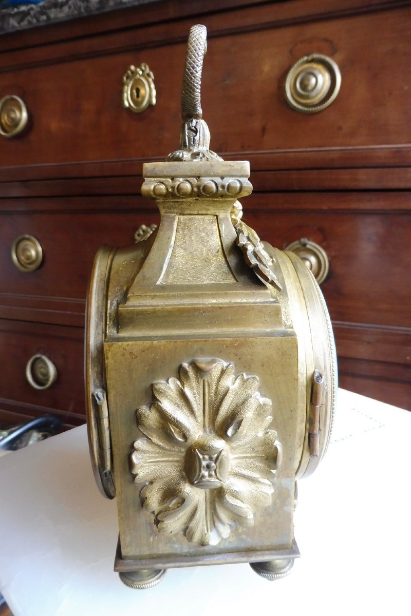 Louis XVI-style Gilt-bronze Officer's Clock-photo-2