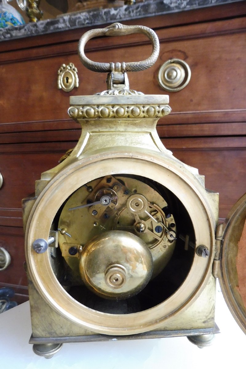 Louis XVI-style Gilt-bronze Officer's Clock-photo-3