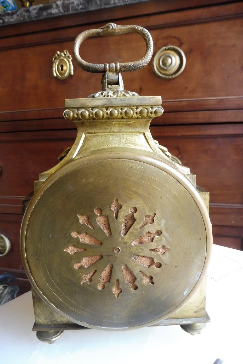 Louis XVI-style Gilt-bronze Officer's Clock-photo-4