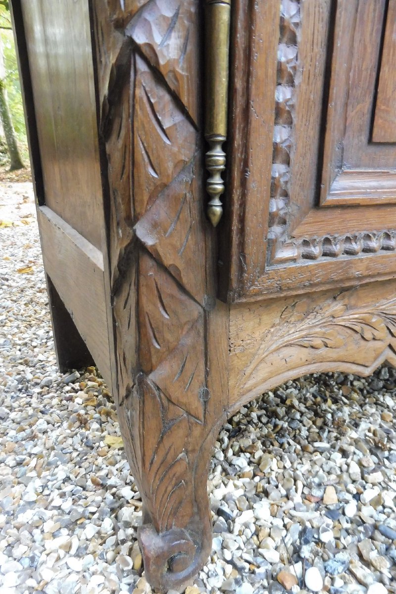 19th-century Norman Carved Oak Sideboard And Dresser-photo-4