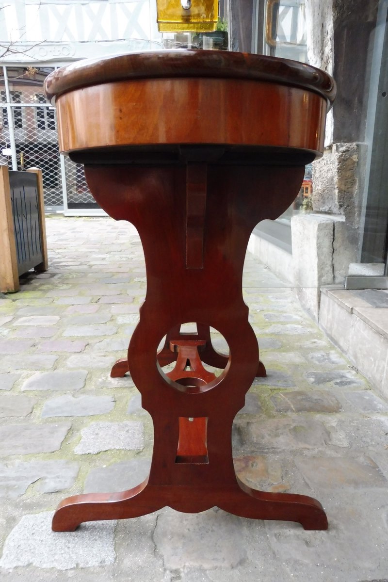 Table Kidney In Solid Mahogany From Cuba 18 Century  -photo-4