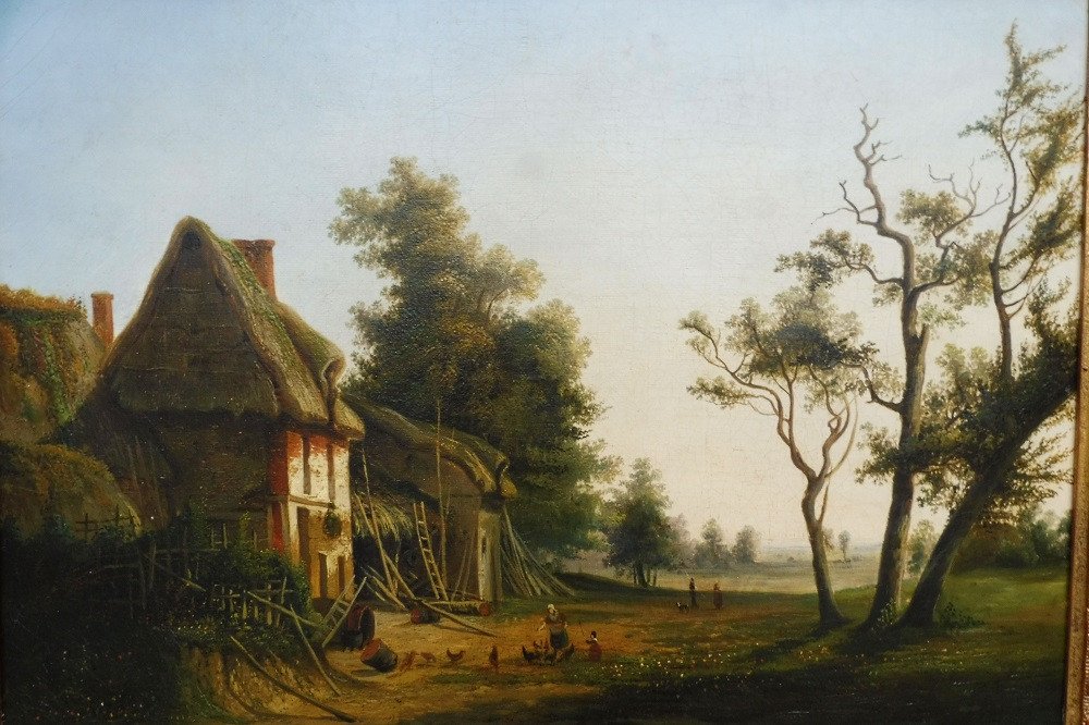 Oil On Canvas From The French School Around 1850,-photo-2