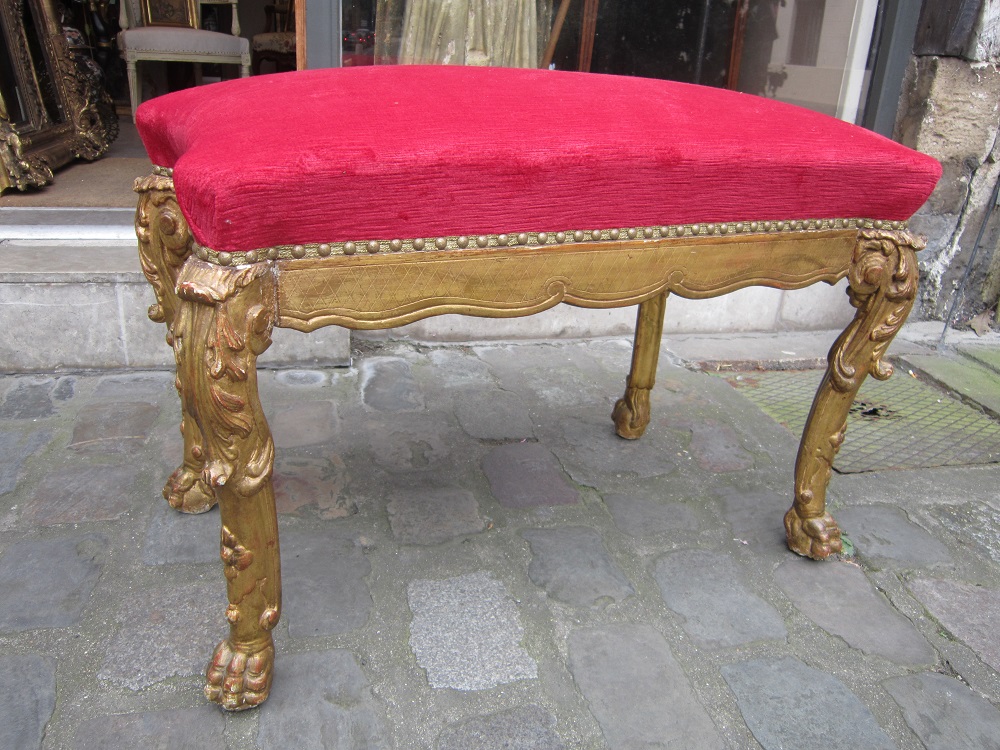 Bench In Gilded Wood  Louis XIV