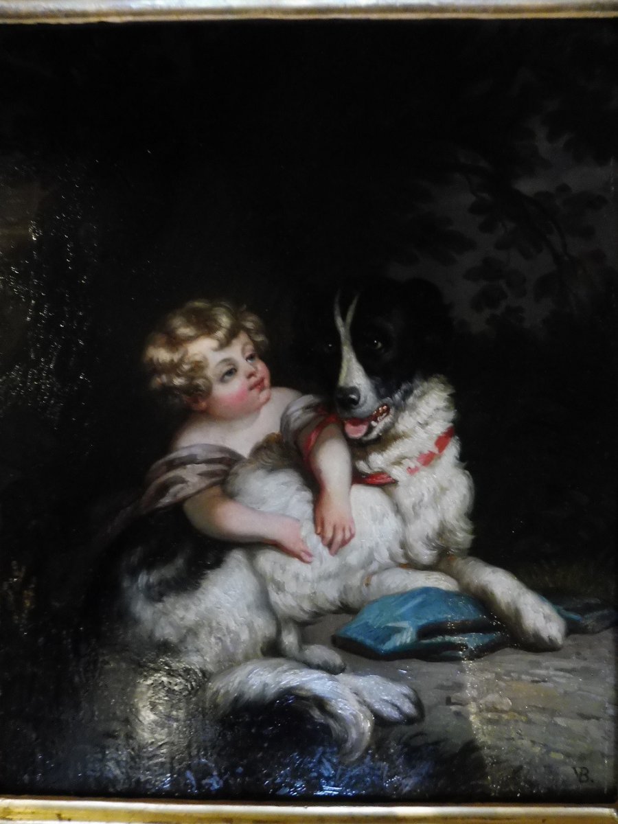 Oil On Panel From The French School Around 1840-photo-2