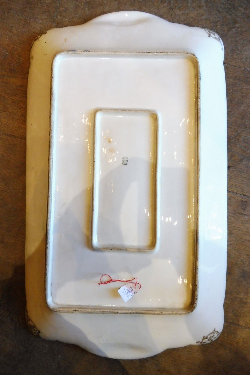 Important Plat  En Porcelaine De Limoges  Vers 1900-photo-2