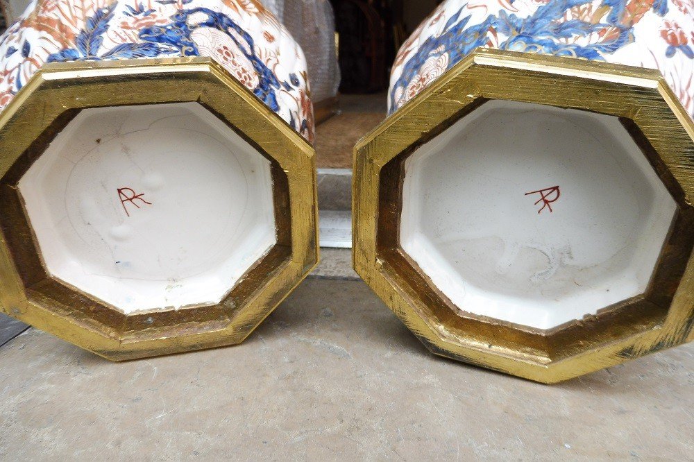 Pair Of Potiches Covered In Delft Earthenware Said To Be Golden-photo-3