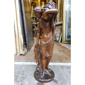 Boxwood Sculpture "allegory Of The Source" 19th