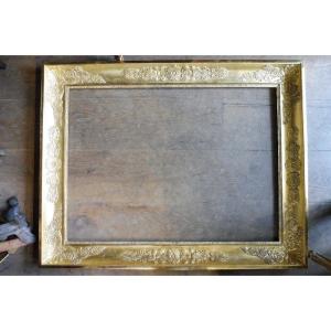 Rectangular Frame In Gilded Stucco Restoration 