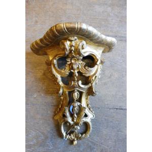 console d'applique en stuc  doré  style 18 eme 